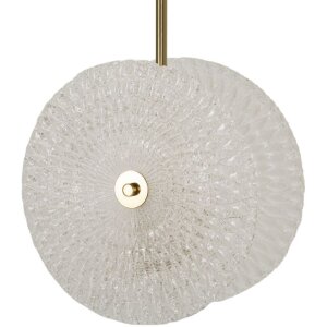 Pendente Mauro Ferretti Vetro E14 35x18x80 cm oro bianco