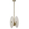 Pendente Mauro Ferretti Vetro E14 35x18x80 cm oro bianco