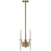 Pendente Mauro Ferretti Vetro E14 35x18x80 cm oro bianco