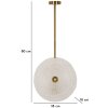 Pendente Mauro Ferretti Vetro E14 35x18x80 cm oro bianco