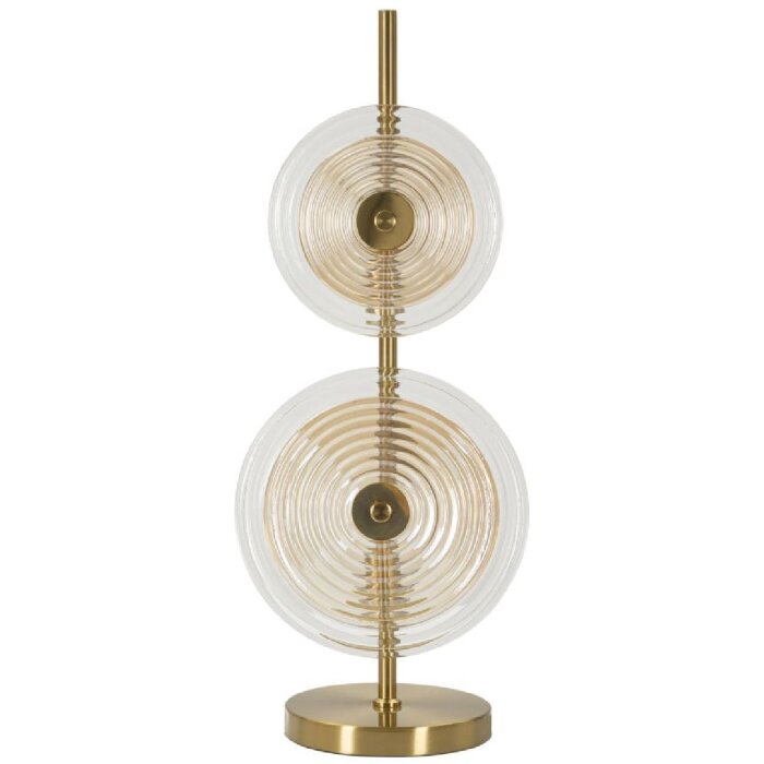 Lampada da tavolo Mauro Ferretti Venezia E14 ∅ 25x63 cm oro naturale marrone