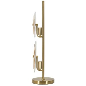 Lampada da tavolo Mauro Ferretti Venezia E14 ∅ 25x63 cm oro naturale marrone
