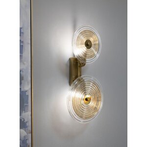 Mauro Ferretti Applique Venise E14 25x10x52 cm or naturel brun