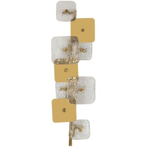 Lampe da pare in vetro Mauro Ferretti Glassy E14 oro...