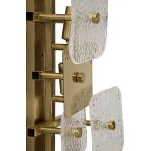 Lampe da pare in vetro Mauro Ferretti Glassy E14 oro natura 24x13x76 cm