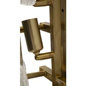 Lampe da pare in vetro Mauro Ferretti Glassy E14 oro natura 24x13x76 cm