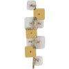 Lampe da pare in vetro Mauro Ferretti Glassy E14 oro natura 24x13x76 cm