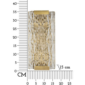 Mauro Ferretti Applique Oblin E14 36x15x10 cm oro naturale