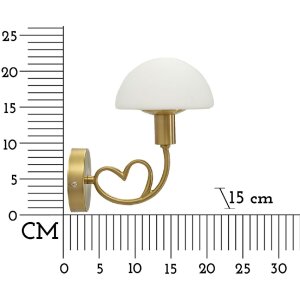 Lampada da Parete Lovy Mauro Ferretti E14 23x15x22 cm oro bianco