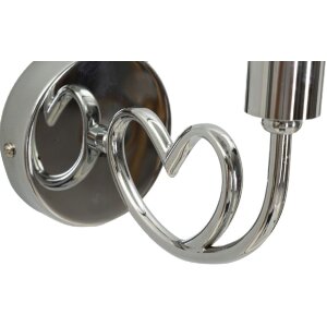 Lampada da parete Lovy Mauro Ferretti E14 23x15x22 cm argento bianco