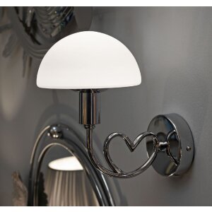 Lampada da parete Lovy Mauro Ferretti E14 23x15x22 cm argento bianco