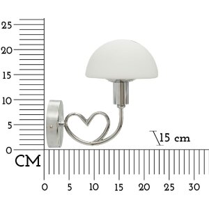 Lampada da parete Lovy Mauro Ferretti E14 23x15x22 cm argento bianco