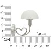 Lampada da parete Lovy Mauro Ferretti E14 23x15x22 cm argento bianco