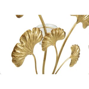 Mauro Ferretti Portacandela Iris 29x12,5x44 cm oro nero