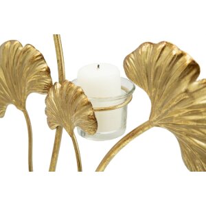 Mauro Ferretti Portacandela Iris 29x12,5x44 cm oro nero