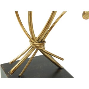 Mauro Ferretti Portacandela Iris 29x12,5x44 cm oro nero