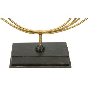 Mauro Ferretti Portacandele Iris 50x12x55 cm oro nero foglia Gingko