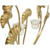 Mauro Ferretti Portacandele Iris 50x12x55 cm oro nero foglia Gingko