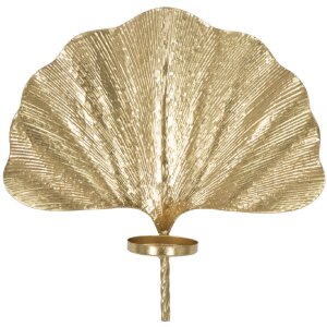 Mauro Ferretti Portacandela Foglia Oro 41x11.5x40 cm...