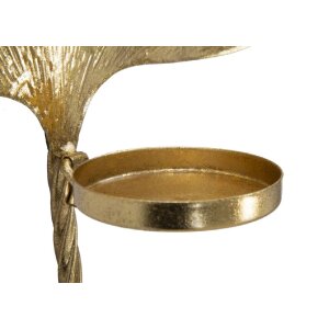 Mauro Ferretti Portacandela Foglia Oro 41x11.5x40 cm Parete Decorativo