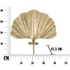 Mauro Ferretti Portacandela Foglia Oro 41x11.5x40 cm Parete Decorativo