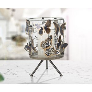 Mauro Ferretti - Sostegno per candela Farfalle 15x23,3 cm multicolore