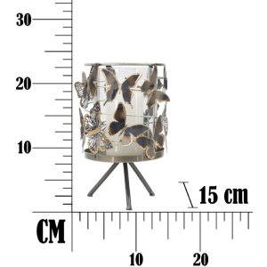 Mauro Ferretti - Sostegno per candela Farfalle 15x23,3 cm multicolore