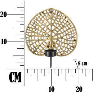 Supporto per candeline muro Lotus Mauro Ferretti 20x8x22,2 cm dorato nero