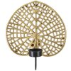 Supporto per candeline muro Lotus Mauro Ferretti 20x8x22,2 cm dorato nero