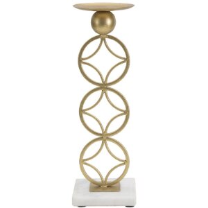 Mauro Ferretti Portacandele Stella oro bianco 10x10x32 cm
