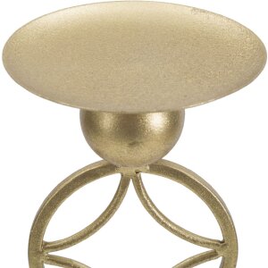 Mauro Ferretti Portacandele Stella oro bianco 10x10x32 cm