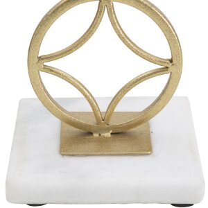 Mauro Ferretti Portacandele Stella oro bianco 10x10x32 cm