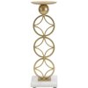 Mauro Ferretti Portacandele Stella oro bianco 10x10x32 cm