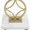 Mauro Ferretti Portacandele Stella oro bianco 10x10x32 cm