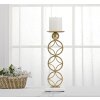 Mauro Ferretti Portacandele Stella oro bianco 10x10x32 cm