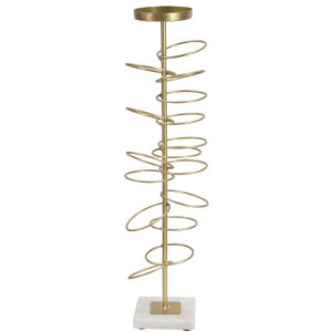 Mauro Ferretti Candelieri Anelli 14x13x50,5 cm dorati e...