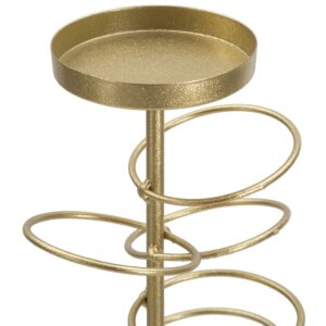 Mauro Ferretti Candelieri Anelli 14x13x50,5 cm dorati e bianchi
