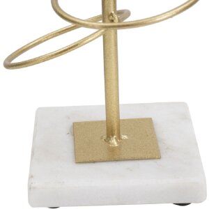 Mauro Ferretti Candelieri Anelli 14x13x50,5 cm dorati e bianchi