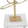 Mauro Ferretti Candelieri Anelli 14x13x50,5 cm dorati e bianchi