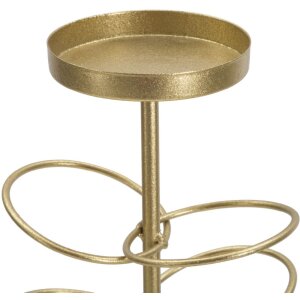Mauro Ferretti portacandele anelli 14x13x46 cm color oro bianco