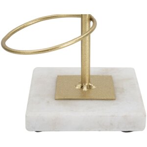 Mauro Ferretti portacandele anelli 14x13x46 cm color oro bianco
