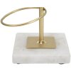 Mauro Ferretti portacandele anelli 14x13x46 cm color oro bianco