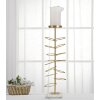 Mauro Ferretti portacandele anelli 14x13x46 cm color oro bianco