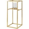 Mauro Ferretti Supporto a Candela Elegante 15x15x35 cm dorato