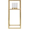 Mauro Ferretti Supporto a Candela Elegante 15x15x35 cm dorato