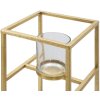 Mauro Ferretti Supporto a Candela Elegante 15x15x35 cm dorato