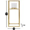 Mauro Ferretti Supporto a Candela Elegante 15x15x35 cm dorato