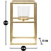 Mauro Ferretti Portacandele Elegant oro 15x15x25 cm