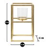 Mauro Ferretti Portacandele Elegant oro 15x15x25 cm
