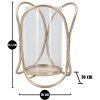 Mauro Ferretti Portacandele Glox Scuro Ø16x21.5cm bronzo